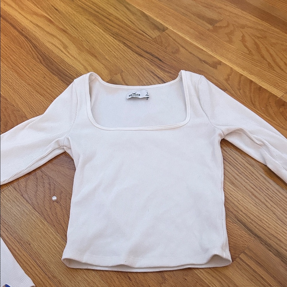 Hollister Cream Square Neck Bodysuit